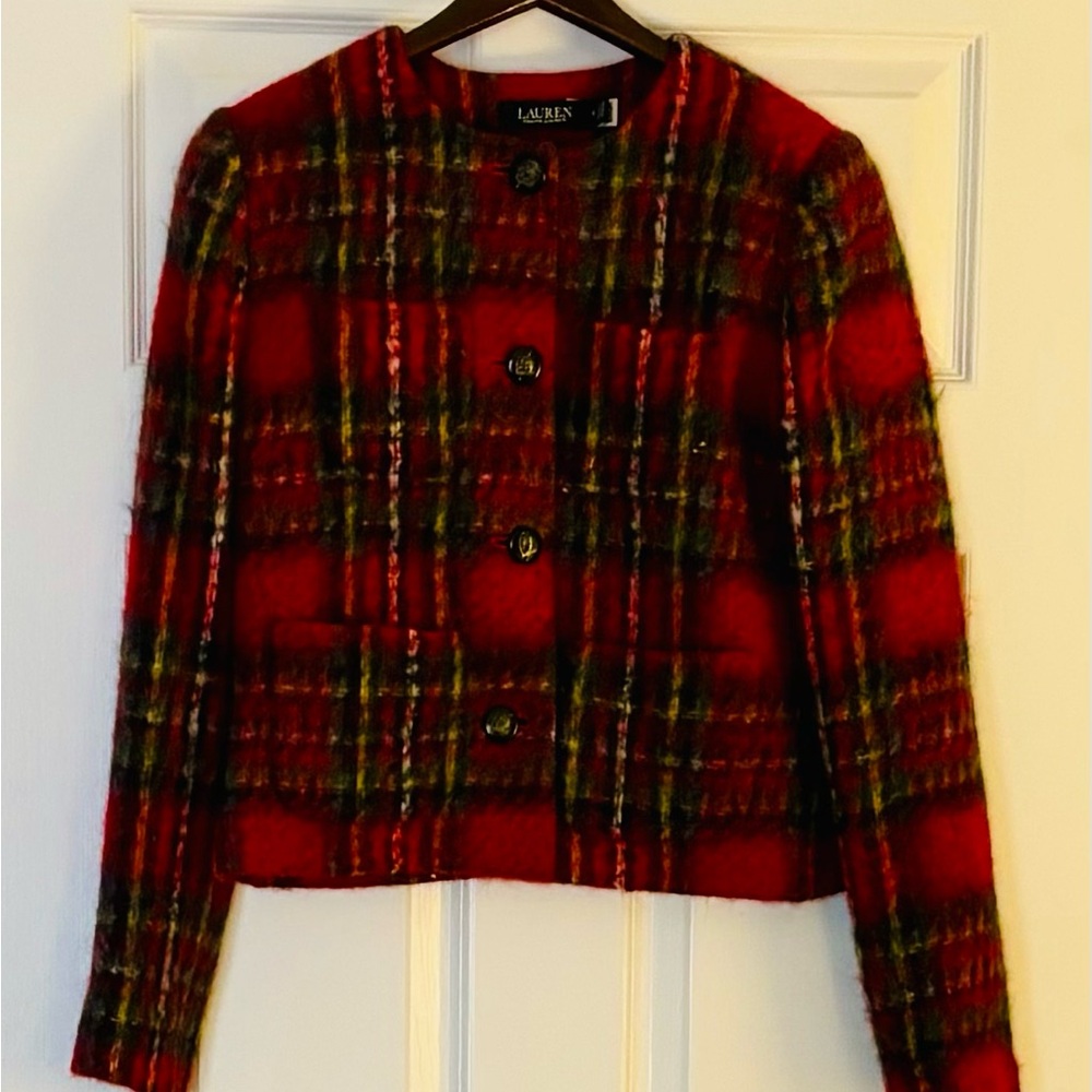 Ralph Lauren Cropped Plaid Jacket - Picture 3 of 7